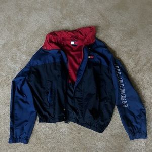 RARE vintage Tommy windbreaker with hideable hood